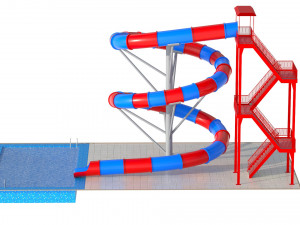 Water Slide 03 Modelo 3D