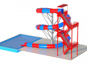 Water Slide 03 3D Model