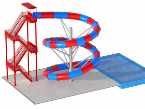 Water Slide 03 Modelo 3D
