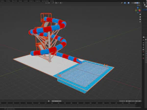 Water Slide 03 3D Model