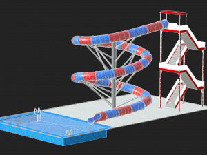 Water Slide 03 Modelo 3D
