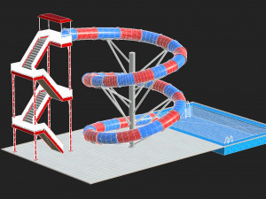 Water Slide 03 Modelo 3D