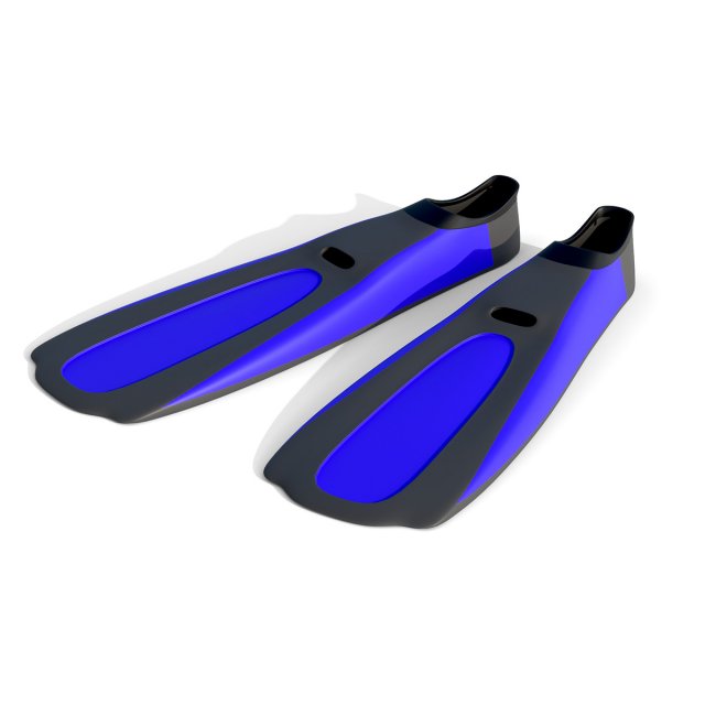 Dive Flippers Blue Modèle 3D .c4d .max .obj .3ds .fbx .stl .blend 