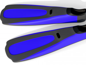 Dive Flippers Blue Modèle 3D