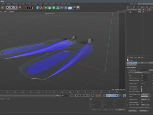 Duikvinnen Blauw 3D Model