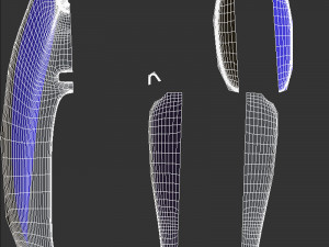 Dive Flippers Blue Modèle 3D