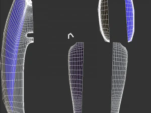 Duikvinnen Blauw 3D Model