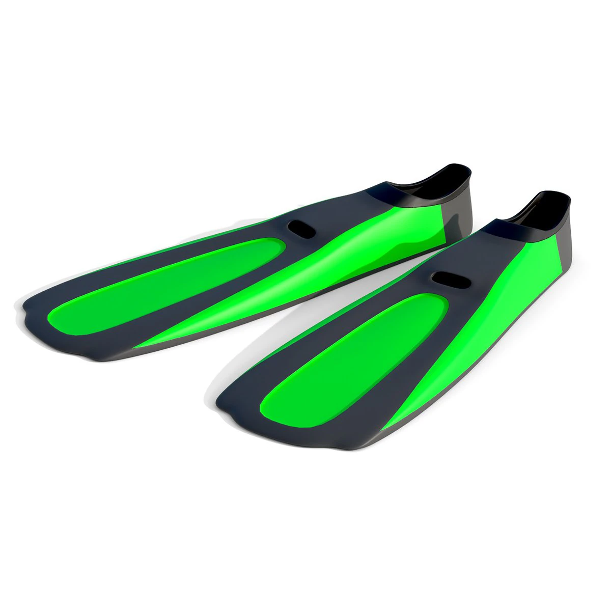 Dive Flippers Green 3D Model .c4d .max .obj .3ds .fbx .stl .blend 