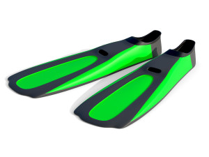 Dive Flippers Green 3Dモデル