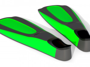 Dive Flippers Green 3D मॉडल