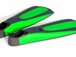Dive Flippers Green 3D मॉडल