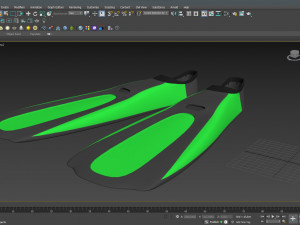 Dive Flippers Green 3D मॉडल
