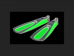 Dive Flippers Green 3D Model