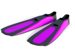Dive Flippers Pink Modèle 3D