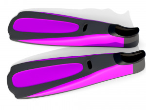 Dive Flippers Pink Model 3D