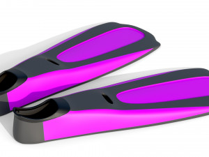 Dive Flippers Pink Model 3D