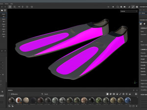 Dive Flippers Pink Model 3D