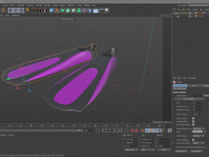 Dive Flippers Pink Model 3D