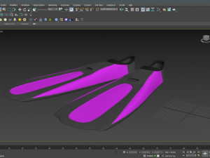 Dive Flippers Pink Model 3D