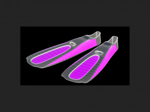 Dive Flippers Pink Model 3D