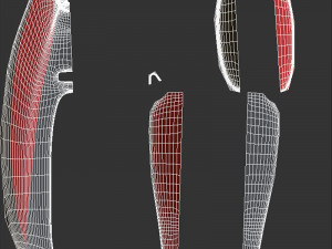 Dive Flippers Red 3D Model