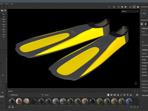 Dive Flippers Yellow 3D 모델