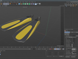 Dive Flippers Yellow 3D 모델