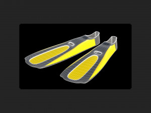 Dive Flippers Yellow 3D 모델