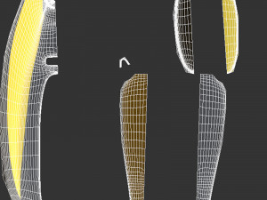 Dive Flippers Yellow 3D 모델