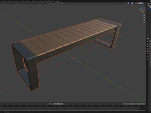 City Bench 01 3D Model