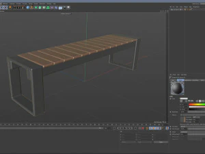 City Bench 01 3D Model