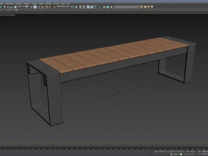 City Bench 01 3D Model