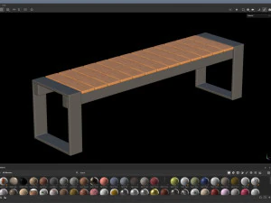 City Bench 01 3D Model