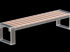 City Bench 01 3D Model