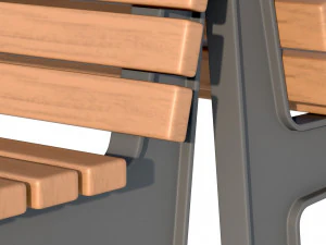 City Bench 02 3D Model
