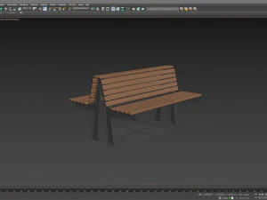 City Bench 02 3D Model