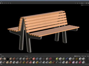 City Bench 02 3D Model