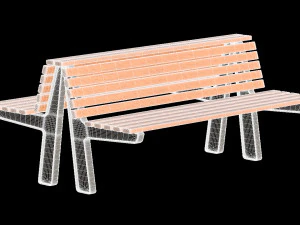 City Bench 02 3D Model