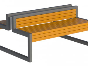 City Bench 04 3D Model