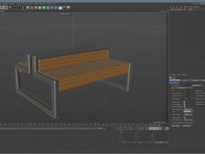 City Bench 04 3D Модель