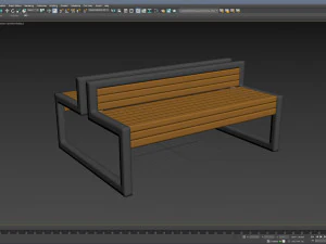 City Bench 04 3D Model