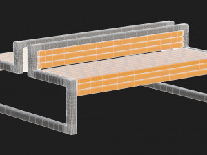 City Bench 04 3D Модель