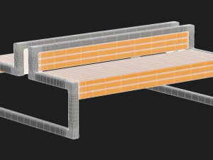 City Bench 04 3D Model