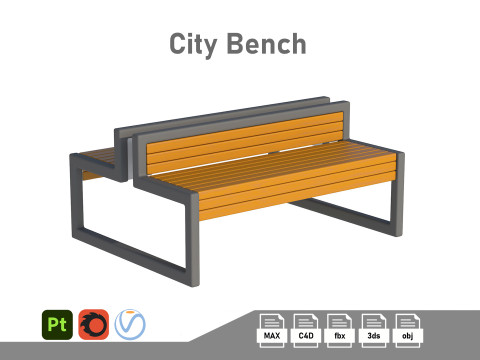 City Bench 04 3D मॉडल