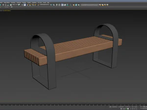 City Bench 05 3D Model