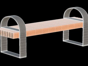 City Bench 05 3D Model