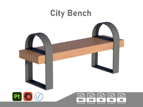 City Bench 05 Model 3D