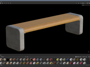 City Bench 06 Model 3D