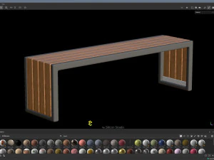 City Bench 07 3D Model