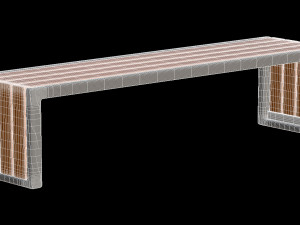 City Bench 07 Model 3D
